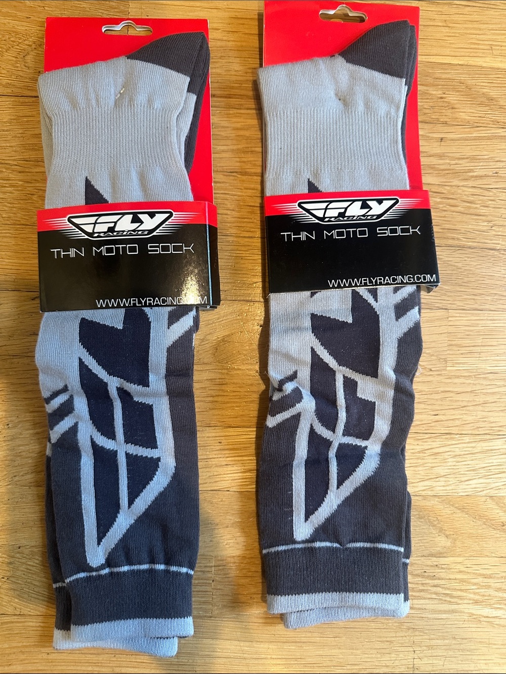 FLY Racing Mens Thin Moto Socks - Gray & Black